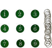 Etichette di Identificazione in Alluminio - 35MM Rondi - Verde - Etichette di Identificazione ID - Ideali per Ristoranti, Hotel e Scuole