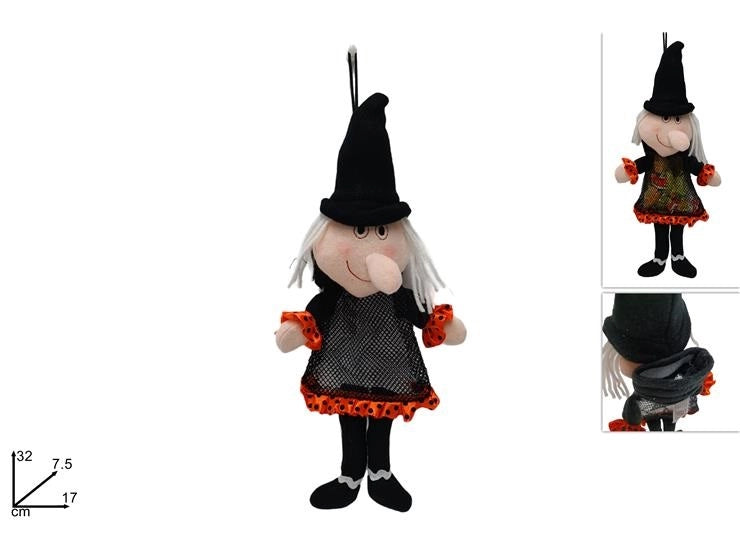 Sacchetto Strega Dolcetto o Scherzetto Halloween 17 x 7,5 x 32 cm