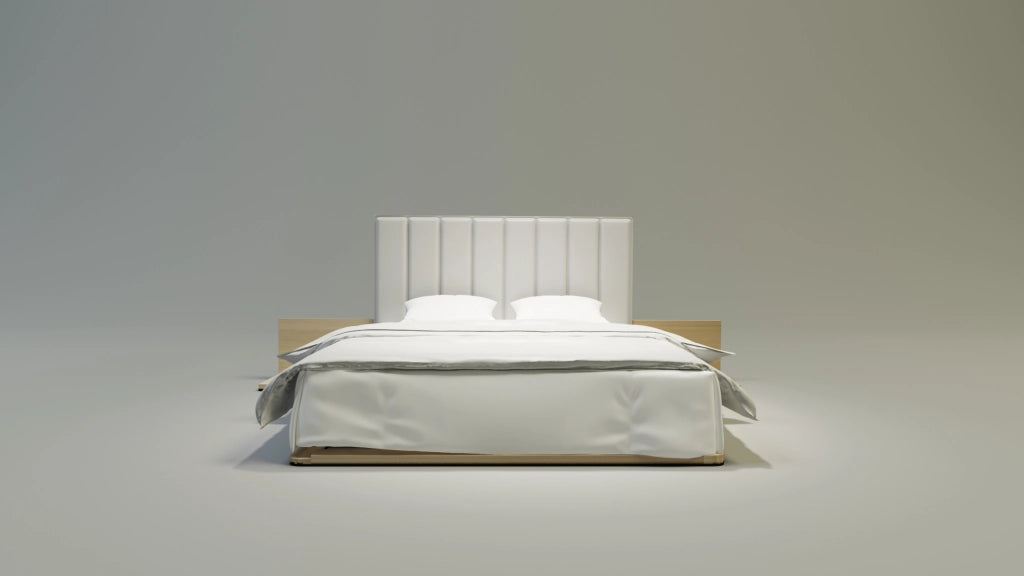 LETTO IMBOTTITO KREON 180x200 SOLIK ROVERE NATURALE