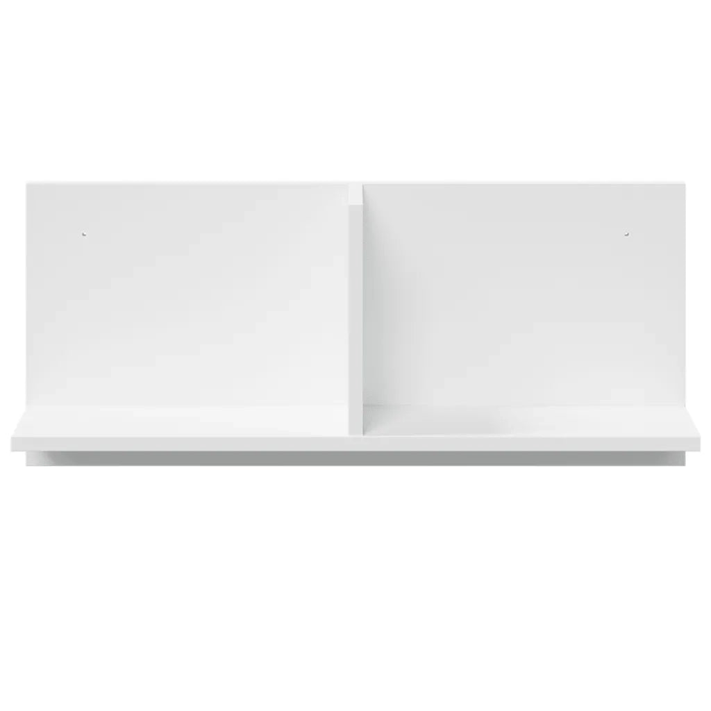 Mobiletto sospeso a parete pratico contenitore 70 x 16,5 x 30 cm legno composito bianco 02_0050577