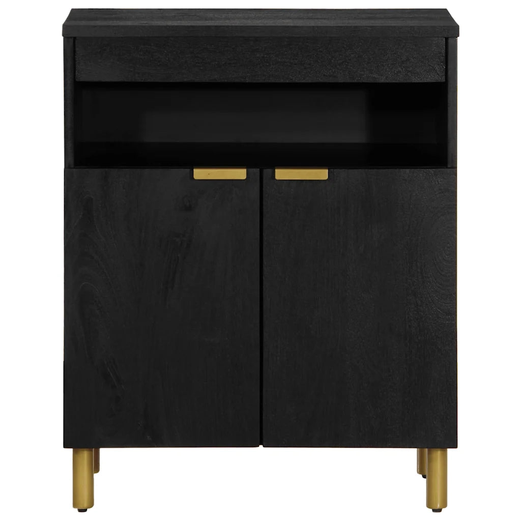 Credenza | Madia | Buffet da pranzo | Armadio da pranzo Nera 60x33x75 cm in Legno Multistrato