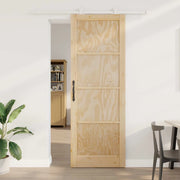 Porta scorrevole Naturale e Bianco 83 x 232 cm 3445472