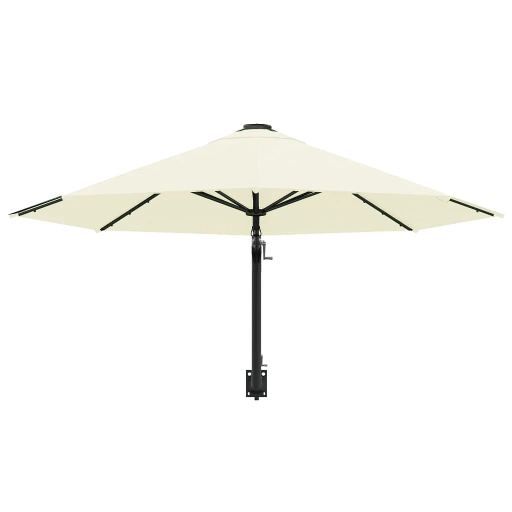 Ombrellone da parete con palo in metallo 300 cm colore sabbia 02_0008687