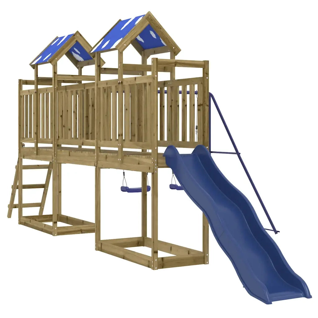 Set da Gioco da Esterno in Legno di Pino Impregnato