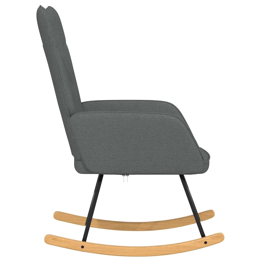 Sedia a Dondolo Grigio Scuro in Tessuto cod mxl 45848