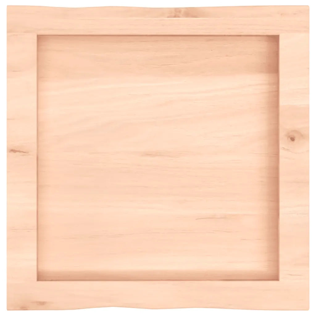 Piano per Tavolo 40x40x(2-4) cm Rovere Non Trattato Bordi Vivi 363861