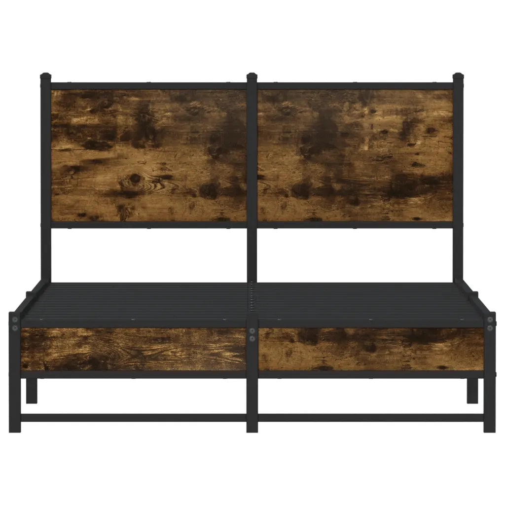 Giroletto senza Materasso in Metallo Rovere Fumo 120x190 cm 4007829