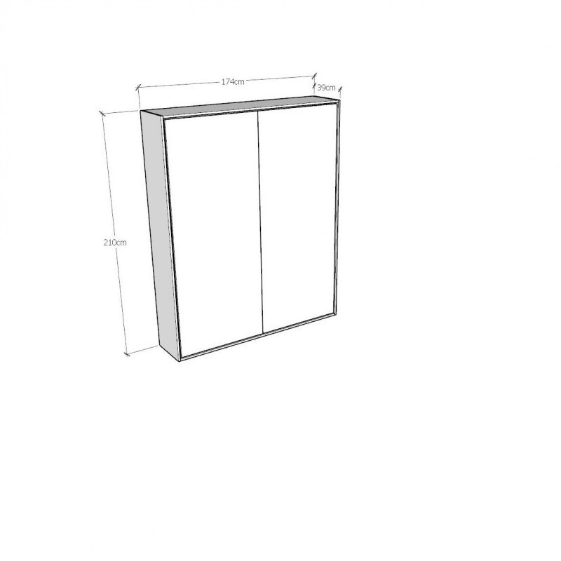 Letto a scomparsa 160 verticale Kentaro - Bianco Frassino