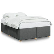 Letto matrimoniale | Letto per adulti | Giroletto senza Materasso Grigio Scuro 140x190 cm Tessuto