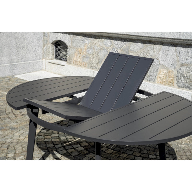 Tavolo Tropea ø120/170 Alluminio Antracite Moia