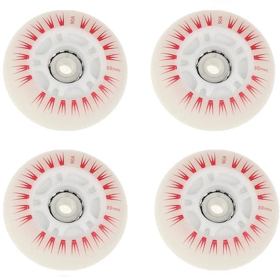 Set di 4 Ruote per Pattini a Rulli con Illuminazione LED