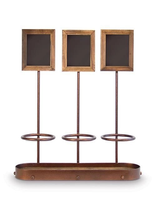 Securit WB-WR-3 lavagna e accessori Nero, Marrone, Legno Melammina, Metallo, Resina, Legno