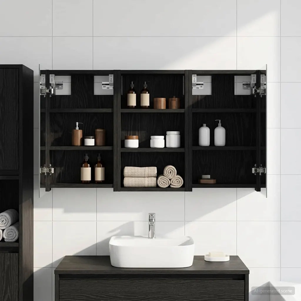 Set di Armadi da Bagno con lo scaffale 3 pcs 90 x 10,5 x 50 cm 3403665