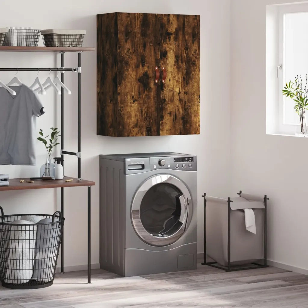 Mobile a Parete Rovere Fumo 69,5x34x90 cm 828401