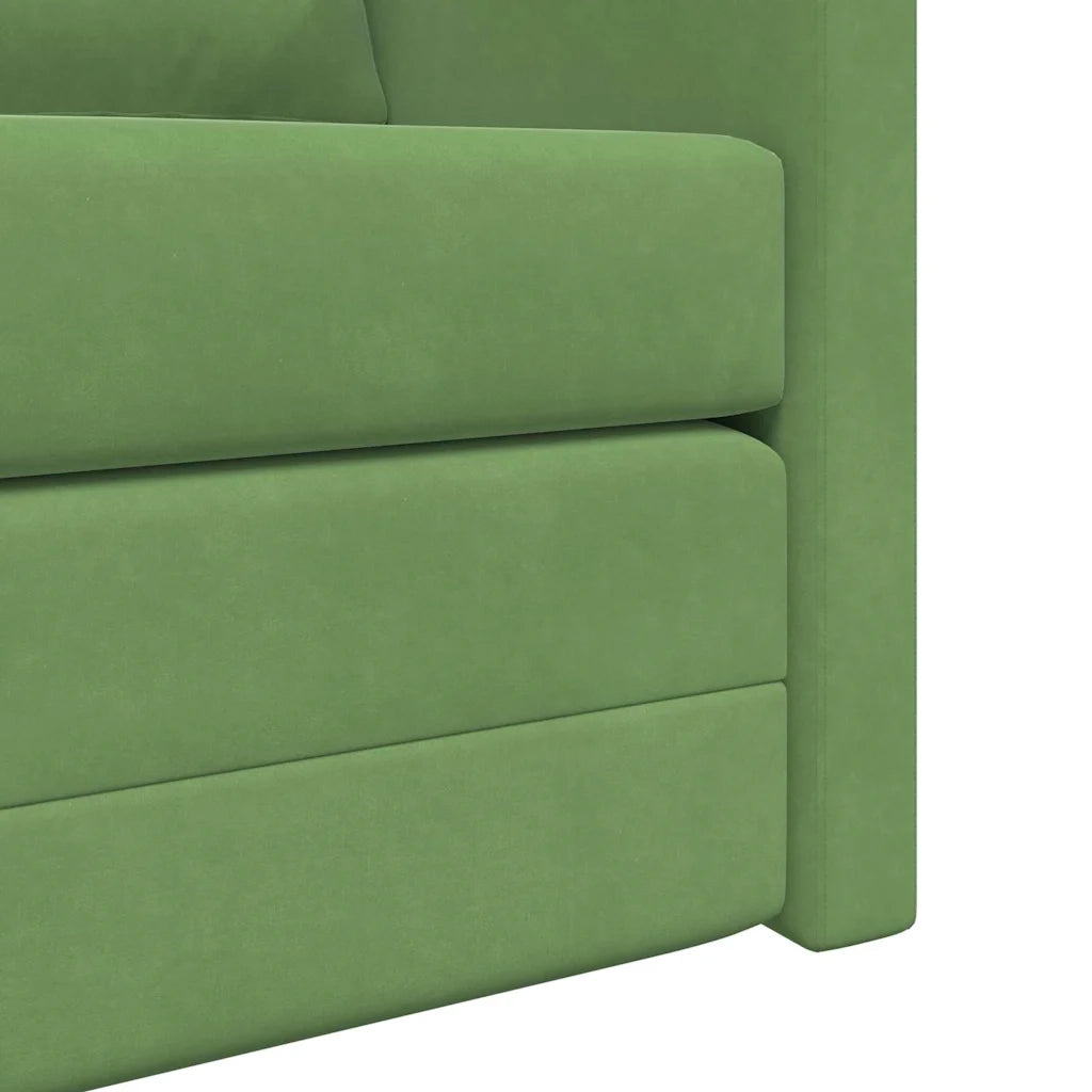 Divano letto | Sof¨¤ letto | Letto singolo Verde chiaro 204 x 122 x 60 cm Velluto