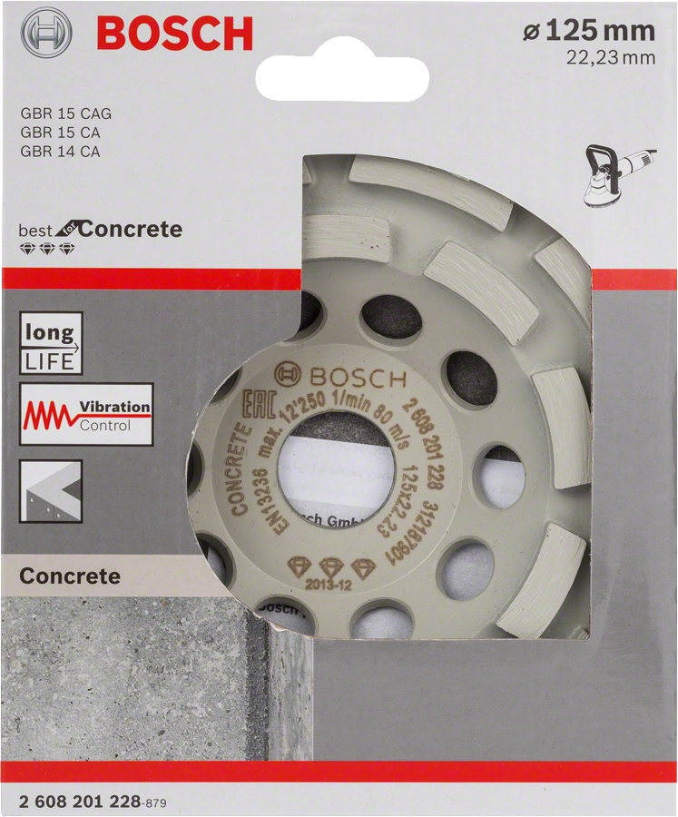 2608201228 - Mola a tazza diamantata Best for Concrete 125 x 22,23 x 4,5 mm