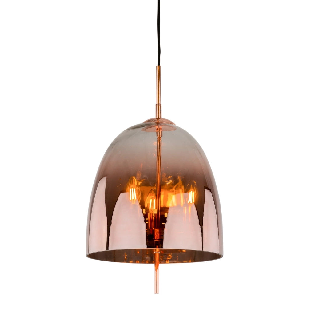 Italux Alan lampadario moderno rame 3xE14 Ø33cm IP20