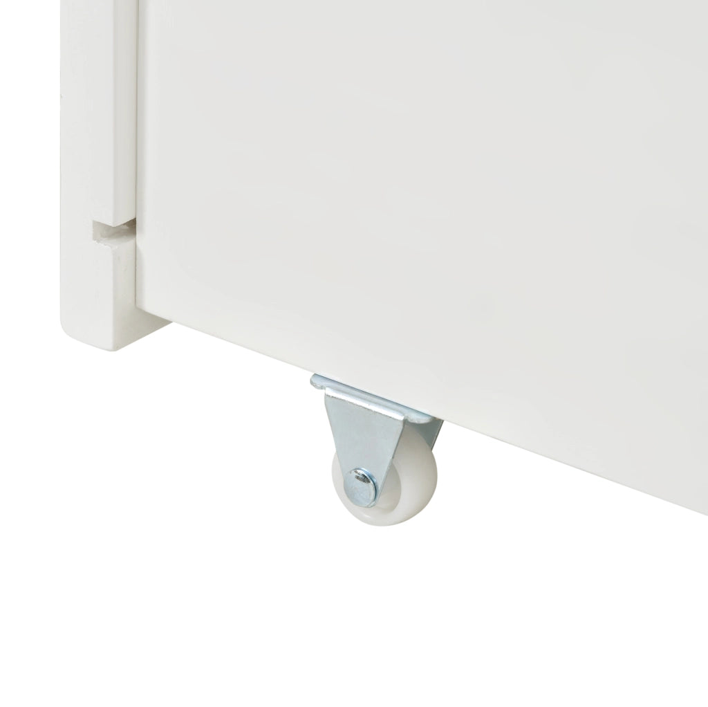 Letto a casetta 90x200 cm bianco con finestre e 2 cassetti