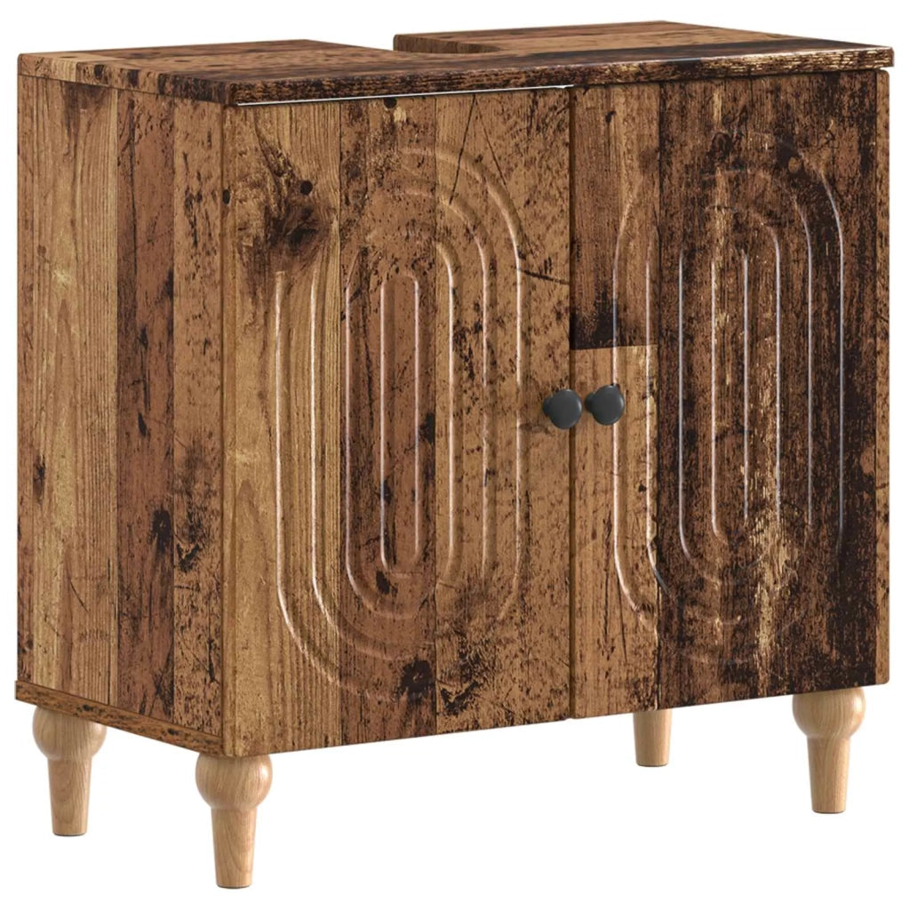 Armadio per Lavabo da Bagno ALKMAAR Legno antico 896133