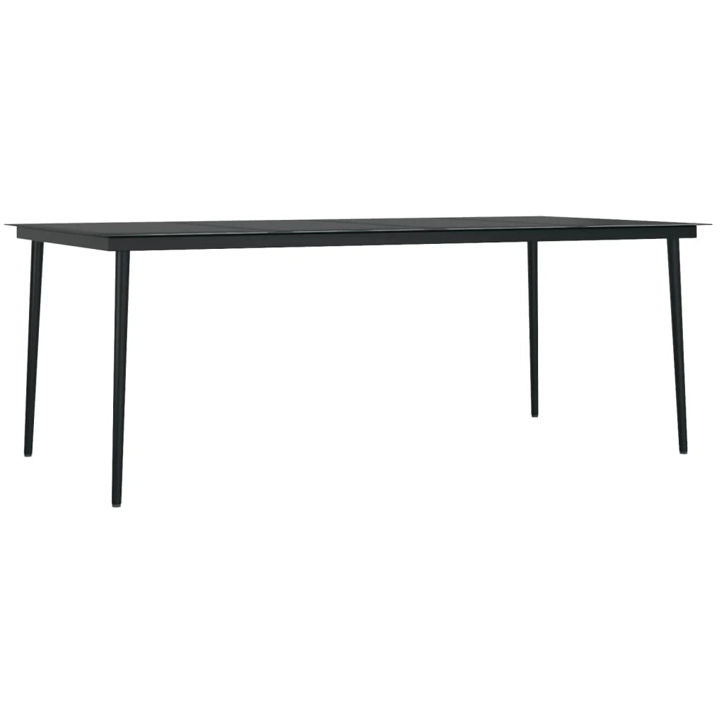 Set da pranzo da giardino mobili da esterno cuscini 9 pz in polyrattan vetro 02_0014455