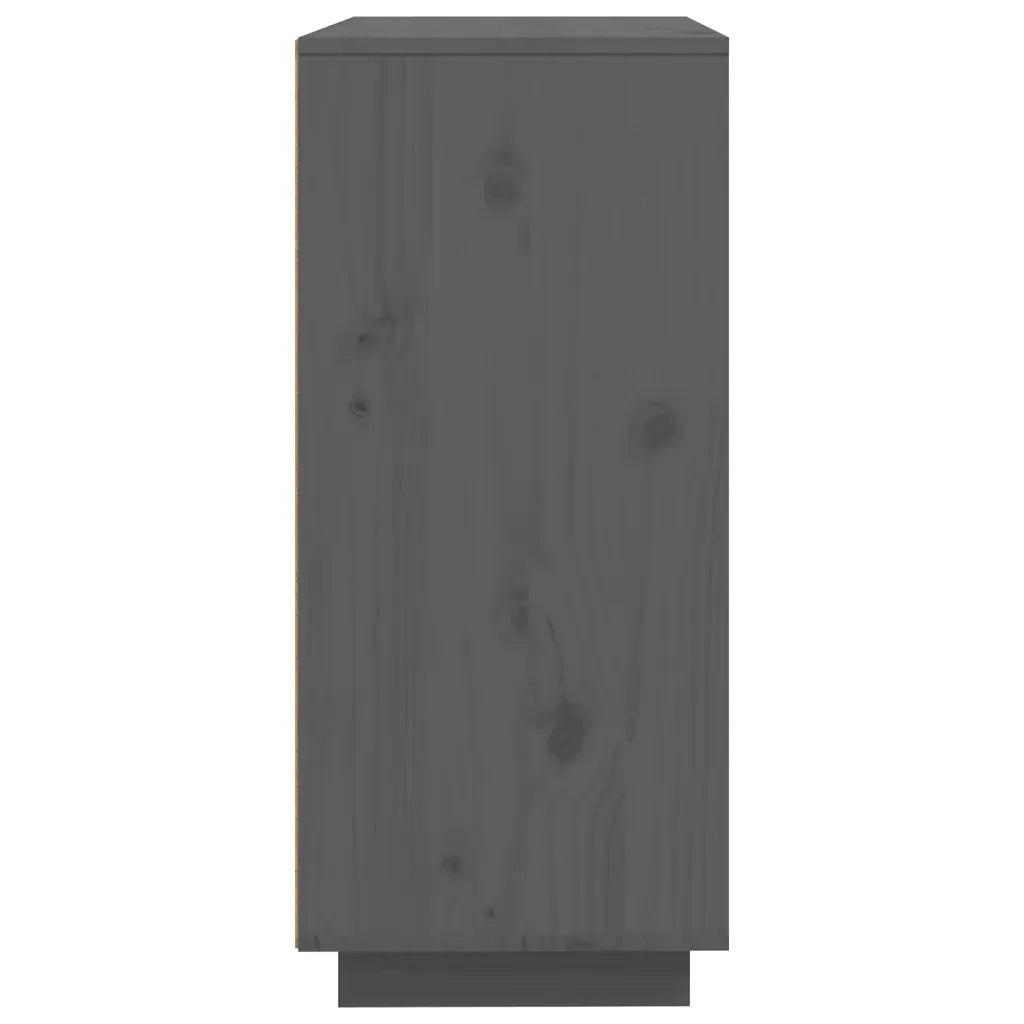 Credenza-Buffet-Armadio da cucina Grigia 60x35x80 cm in Legno Massello di Pino