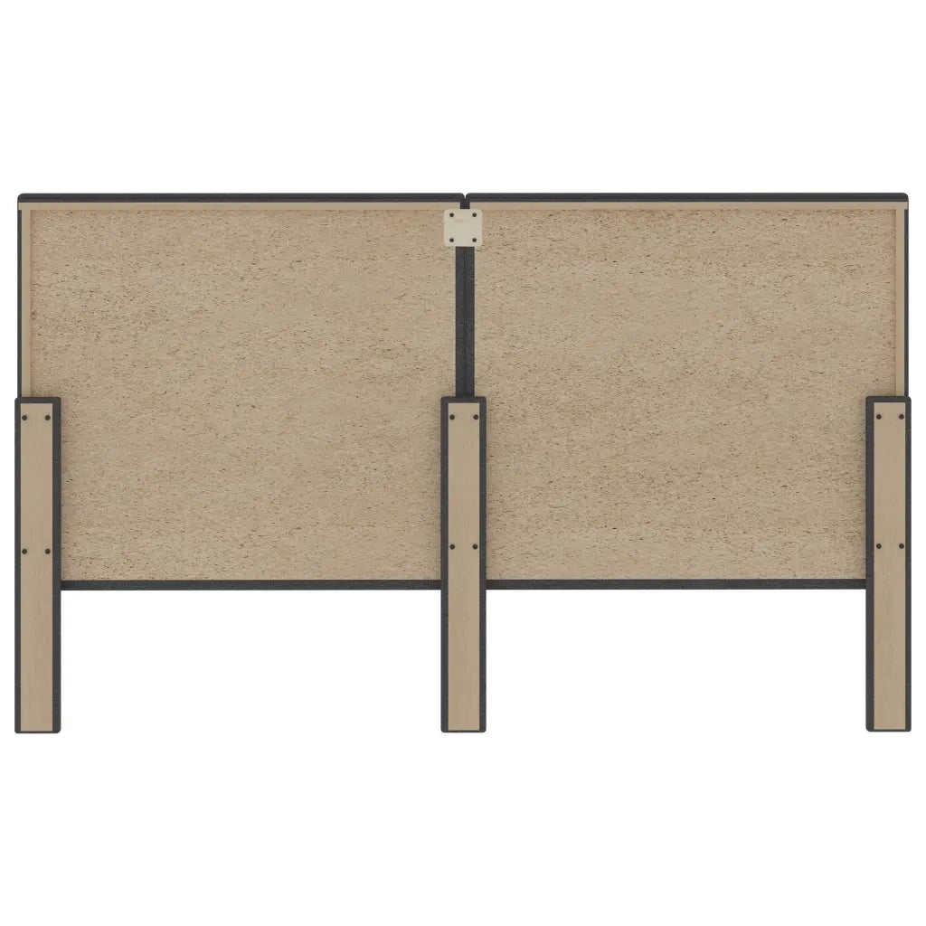 Testiera Letto Trapuntata Grigio Scuro in Tessuto 160x200 cm