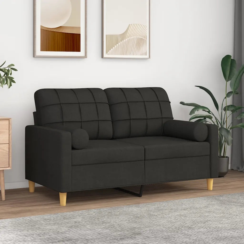 Cuscini Decorativi 2 pz Nero ?15x50 cm in Tessuto CFW2815585