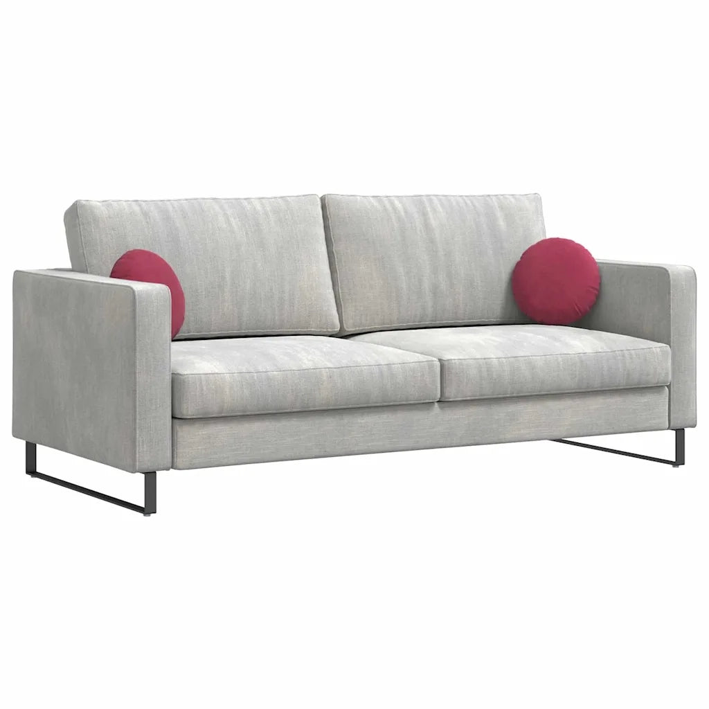 Cuscini per Seduta 2 pcs Rosso Vino Ø30 x 13 cm Velluto