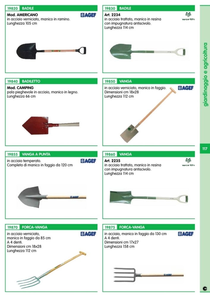 1pz forca-vanga per giardino con manico cod:ferx.14043