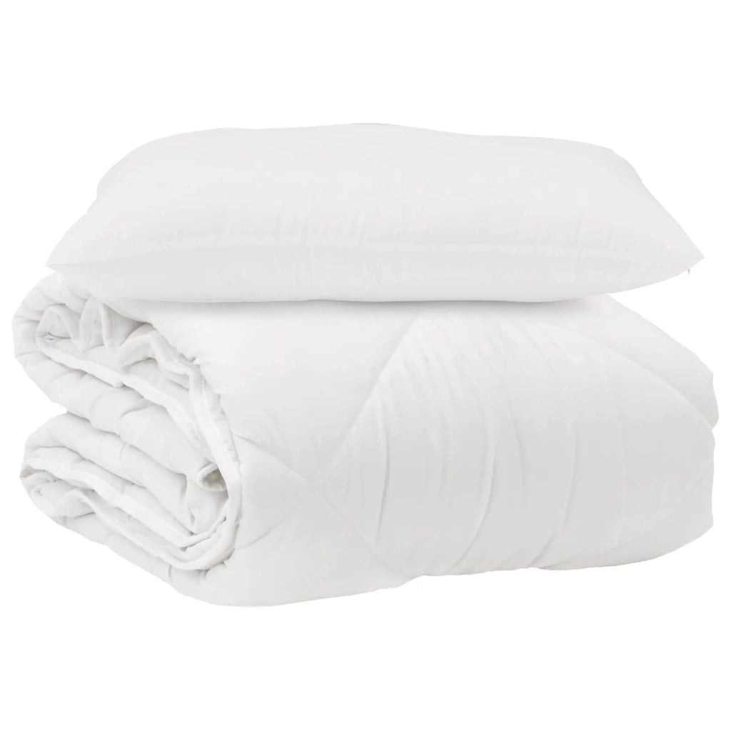 Piumone con cuscino 2 pcs Bianco Microfibra 3376586
