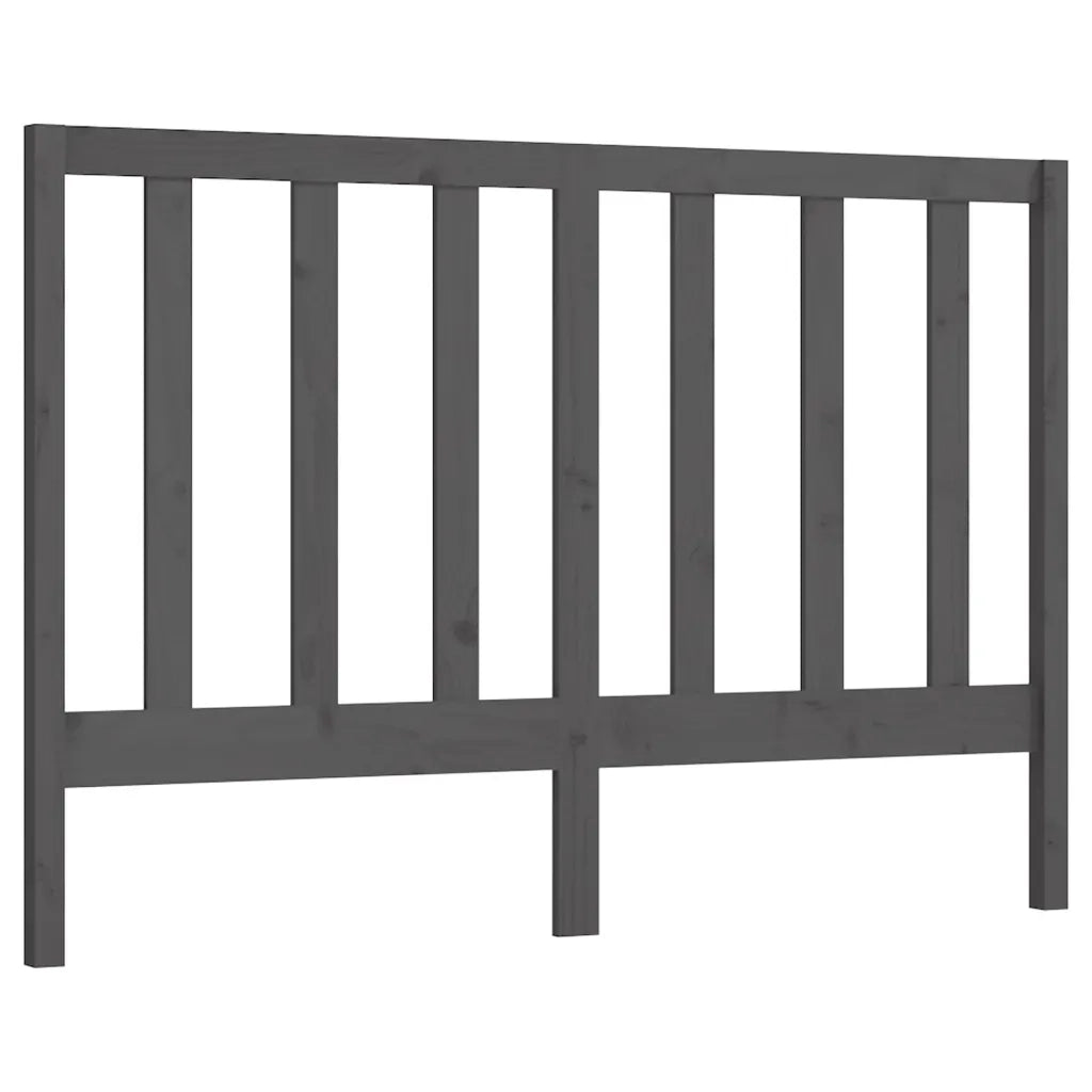 Testiera per Letto Grigia 126x4x100cm in Legno Massello di Pino cod mxl 31739