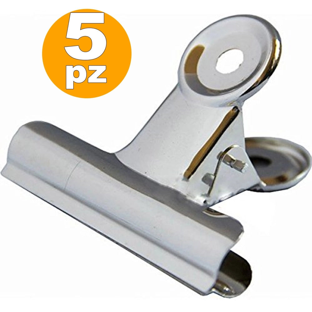 Trade Shop - Pinze Pinza 3 Cm Molletta Blocca Documenti Carta Clip Chiudi Sacchetto Alimenti -
