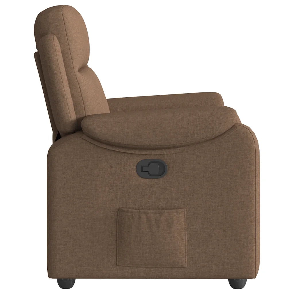Poltrona Reclinabile in Tessuto Marrone 4015684