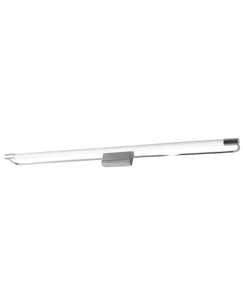 Lampada da Parete Rapallo LED 20W 2240lm 3000K Cromo, Struttura in Metallo e Metacrilato, IP44, Classe 1, Dimensioni 80x8x5cm