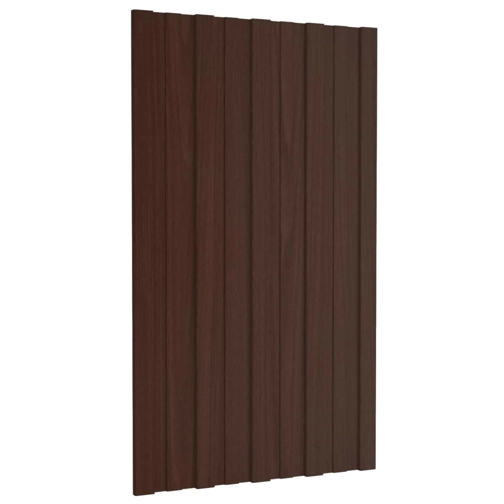 Pannello per tetto 12 pz Marrone 80 x 45 cm Acciaio zincato CFW7706089
