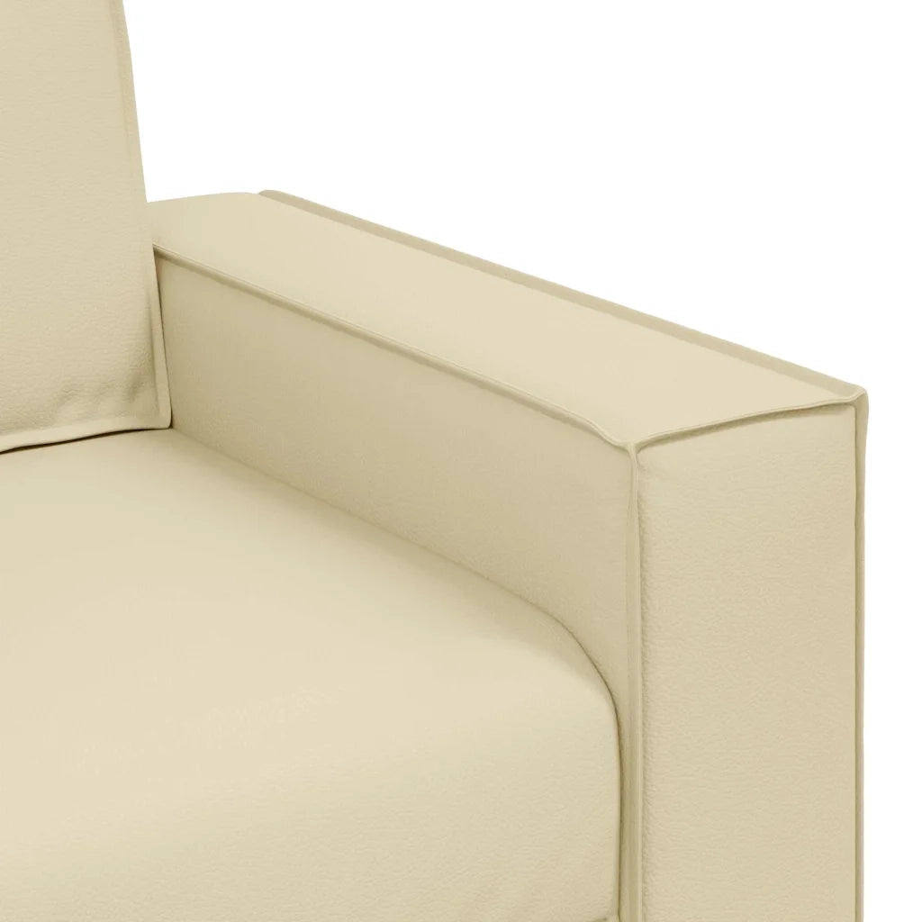 Poltrona Sofa Crema 100 cm Pelle Sintetica 4105040