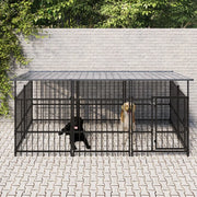 Gabbia per Cani da Esterno con Tetto in Acciaio 5,63 mÂ² cod mxl 44298