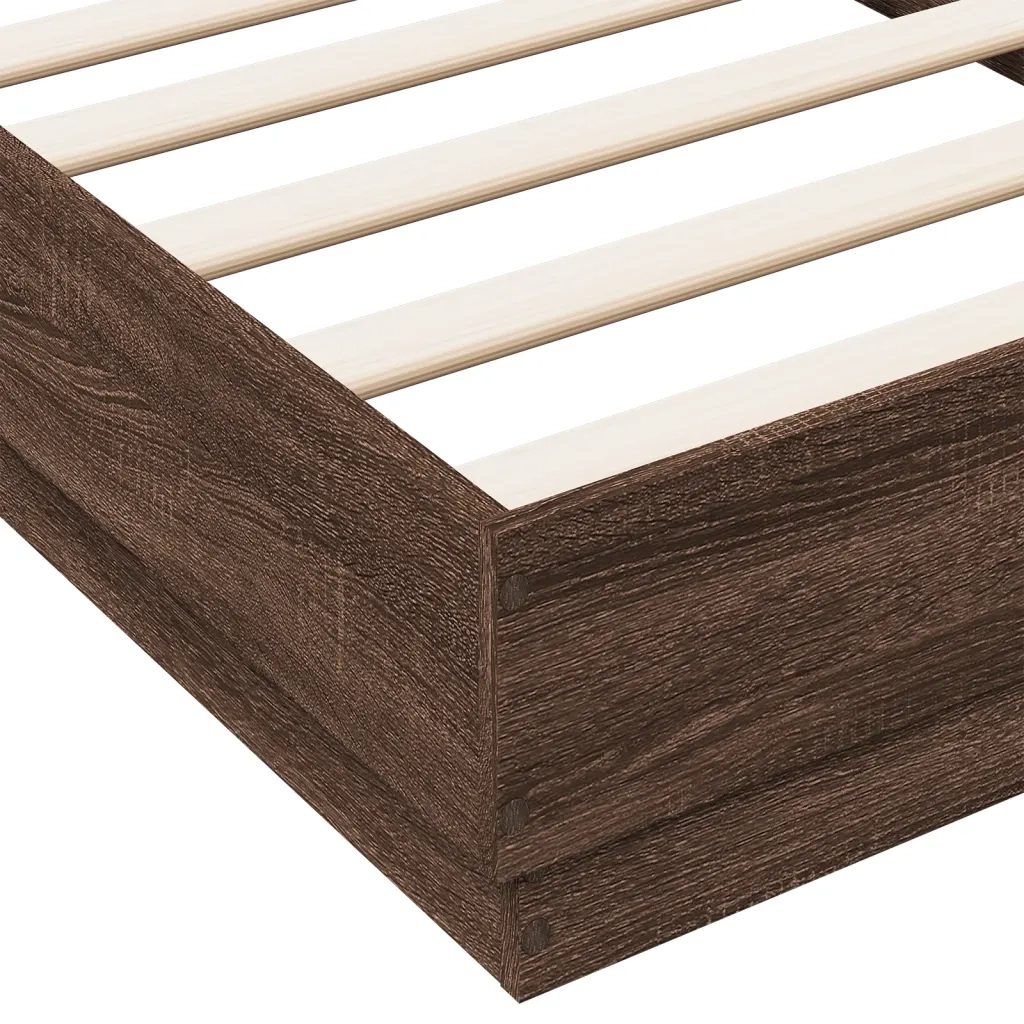 Giroletto senza Materasso Rovere Marrone 75x190cm in Truciolato