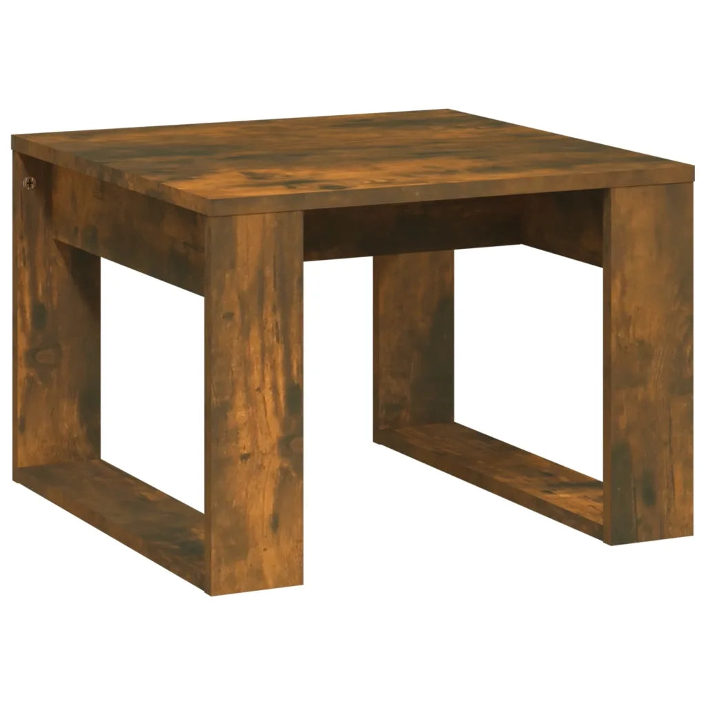 Tavolino-Tavolino da soggiorno-Tavolo Rovere Fumo 50x50x35 cm in Legno Multistrato