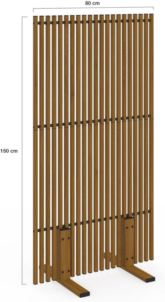 Schermo Decorativo per Esterni, 80 x 150 cm, Effetto Legno