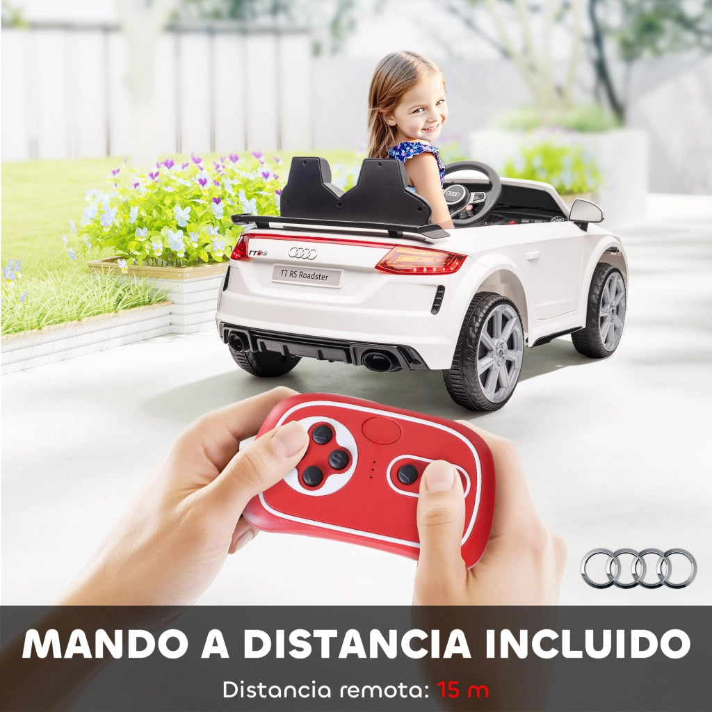 Macchinina Audi TT per Bambini 3+ Anni ¨C zephmum ¨C 102x60x44 cm Bianco