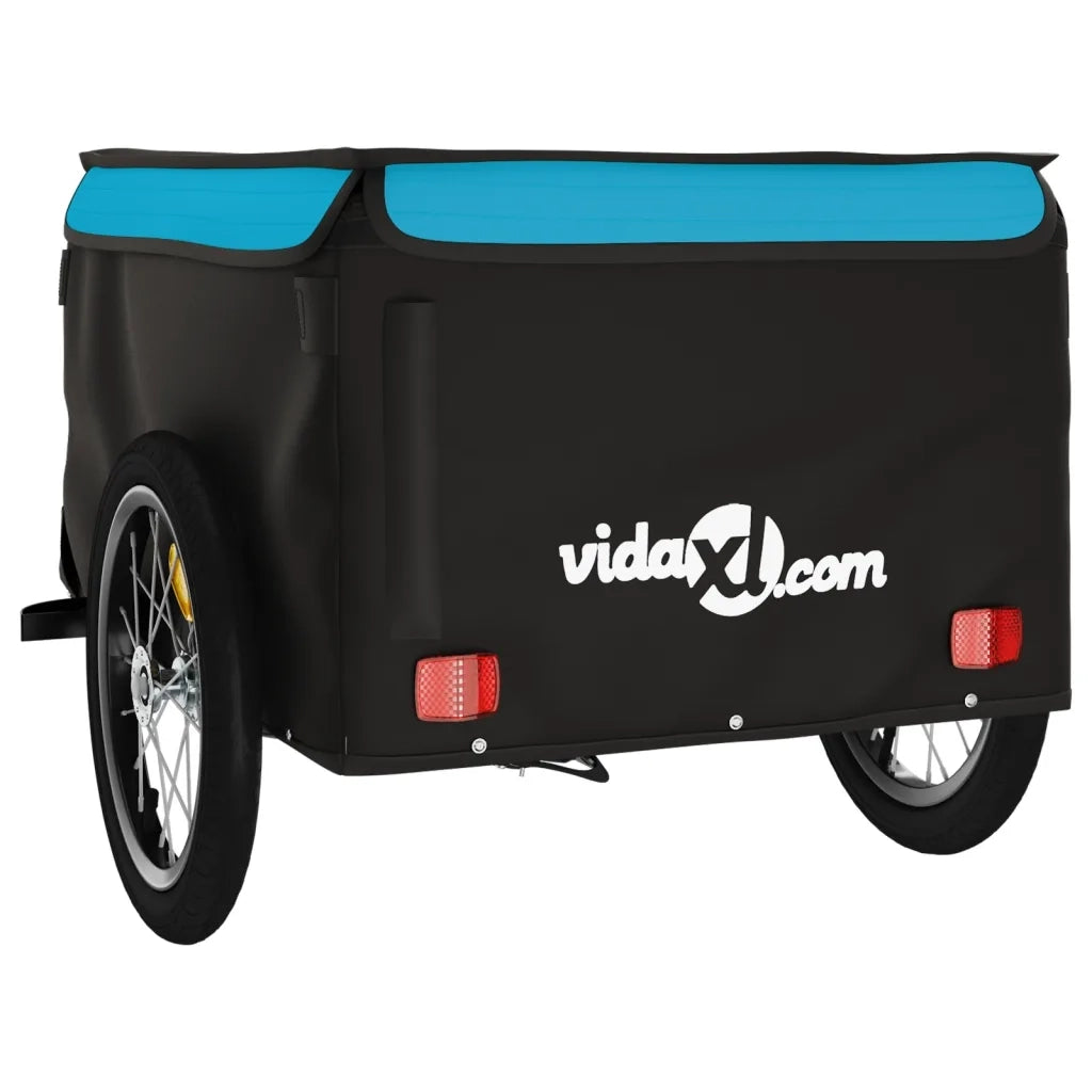 Rimorchio da Bici Nero e Blu 45 kg in Ferro CFW3552666