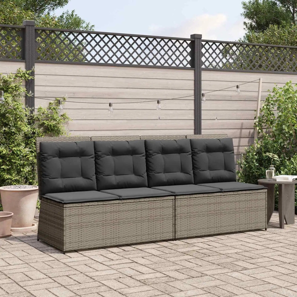 Panchina da Giardino | Panca da Giardino Grigio polyrattan