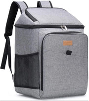 Zaino a Isolamento Termico 26L 34 Bocchi Zaino a Isolamento Termico per Picnic Grande Zaino Portatile Impraticello Portatile Frigorifero Leggero - Colorazione Esterna Grigio