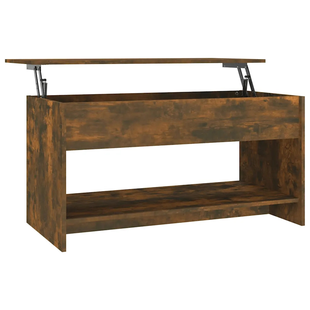 Tavolino da Salotto-Tavolino da soggiorno-Tavolo Rovere Fumo 102x50x52,5cm Legno Multistrato