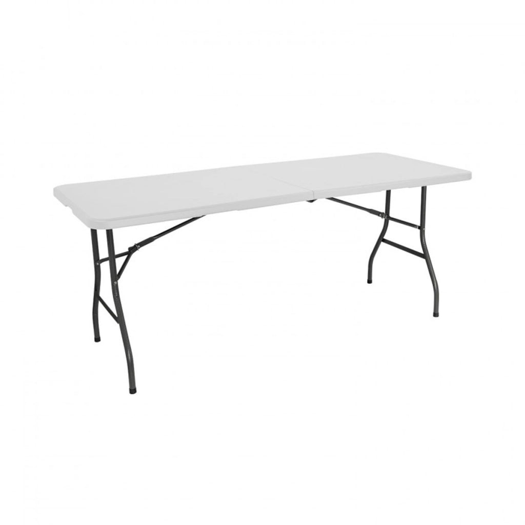 Tavolo Pieghevole Rettangolare in Resina 150x70x74cm Tavolo Multiuso da Esterno, Campeggio, Eventi, Esterno, Interno