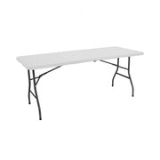Tavolo Pieghevole Rettangolare in Resina 150x70x74cm Tavolo Multiuso da Esterno, Campeggio, Eventi, Esterno, Interno