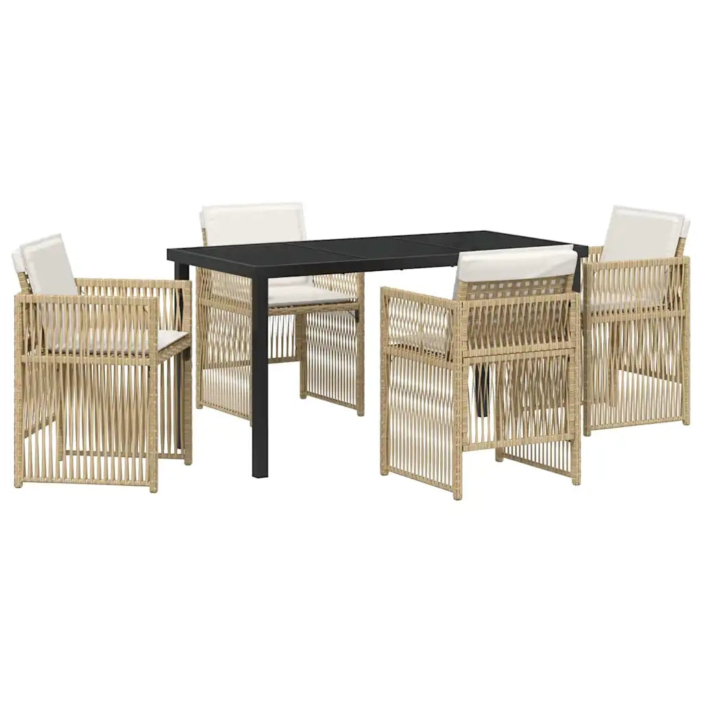 Set da Pranzo per Giardino 5 pcs Beige 3380662