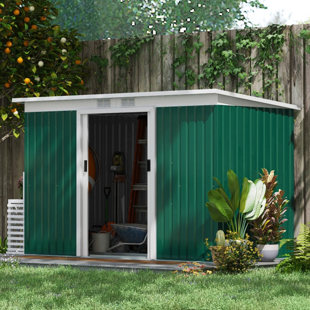 CASA DA GIARDINO 280 x 130 x 172 cm Acciaio Verde Scuro