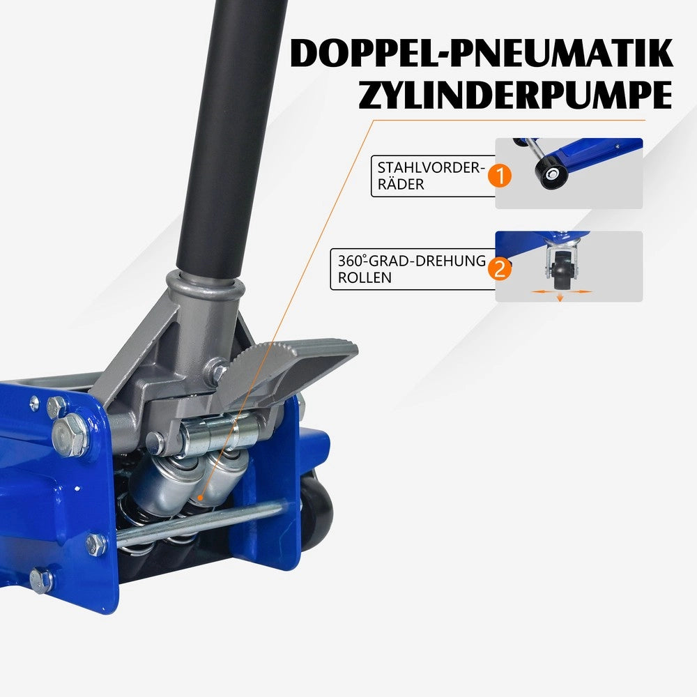 Transpallet Elettrico con Doppia Pompa ¨C MINIMAL ¨C 3 Tonn, Blu/Argento